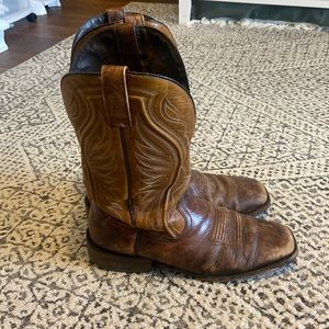Ariat mens cowboy boots leather bottoms